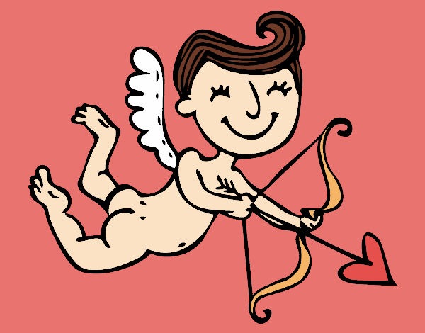 Cupido contento con flecha