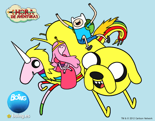 Finn y Jake con la Princesa Chicle