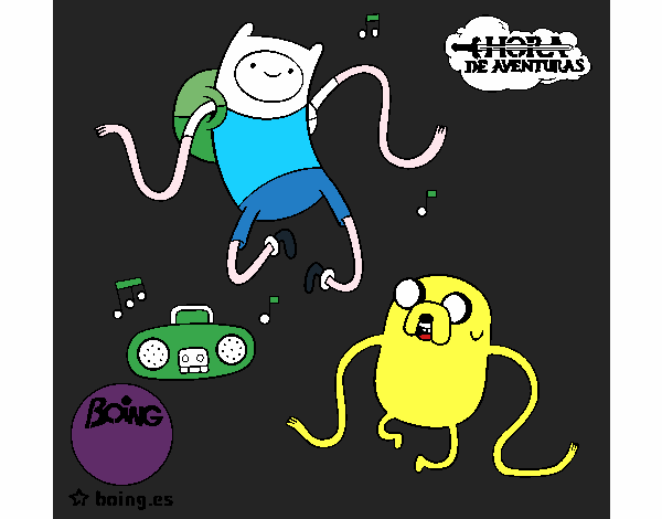 Finn y Jake escuchando música