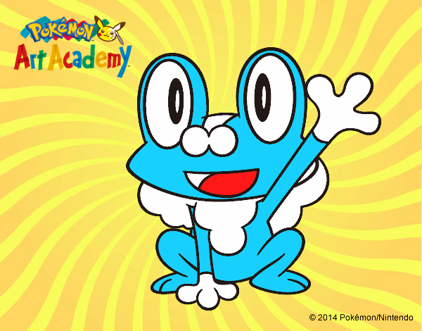 Froakie saludando