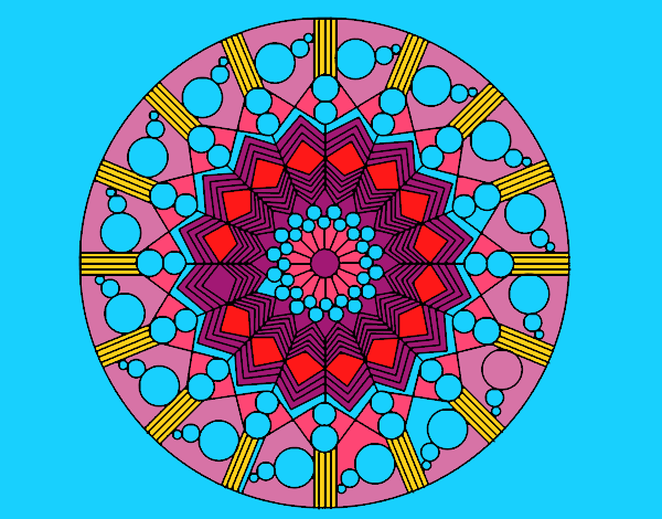 Mandala flor con círculos