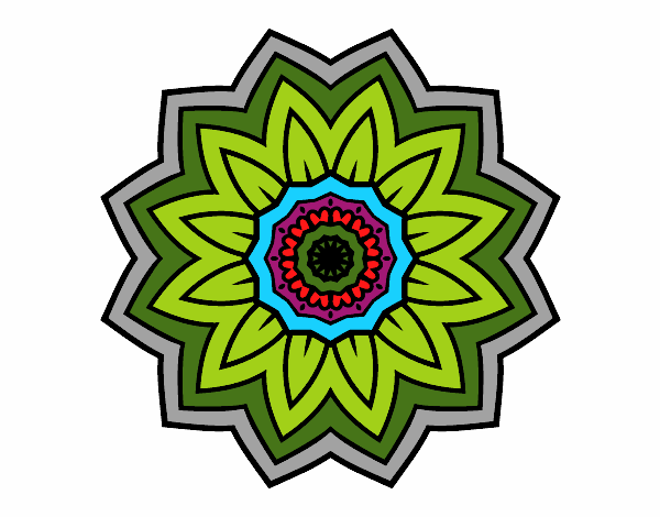 Mandala flor de girasol