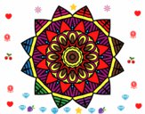 Dibujo Mandala frutal pintado por juliamaria