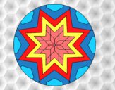 Dibujo Mandala mosaico estrella pintado por gigiamor