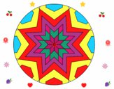 Dibujo Mandala mosaico estrella pintado por juliamaria