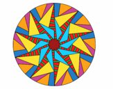 Dibujo Mandala sol triangular pintado por LULA1096