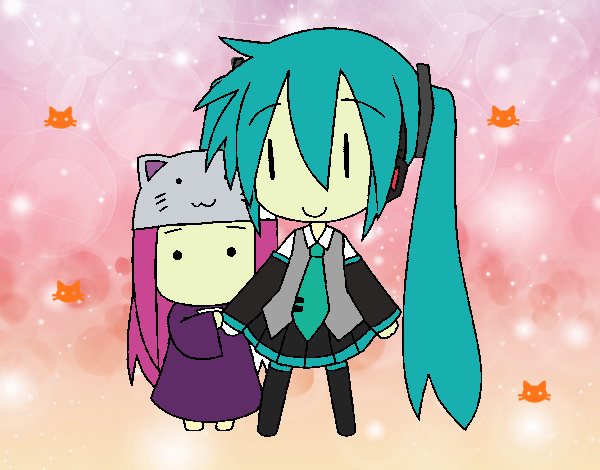 Miku y Kasane Chibi