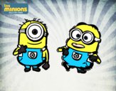 Dibujo Minions - Carl y Dave pintado por nigg 