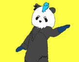 Dibujo Oso Panda Just Dance pintado por Adrian322