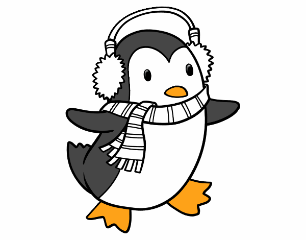 Pingüino con bufanda