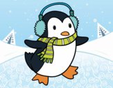 Dibujo Pingüino con bufanda pintado por lucia26