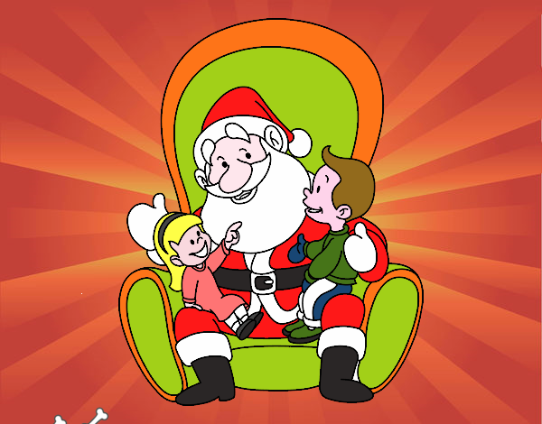 Santa Claus con niños