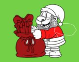 Santa Claus ofreciendo regalos