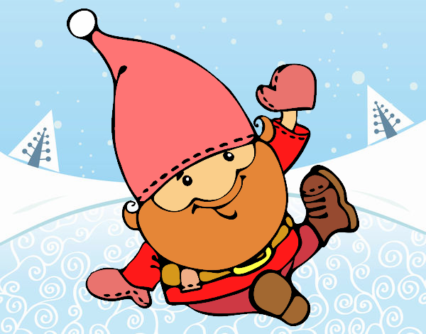 Dibujo Santa Claus saludando pintado por taia