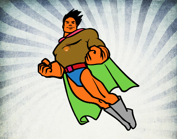 Dibujo Superman volando pintado por sofiaviki