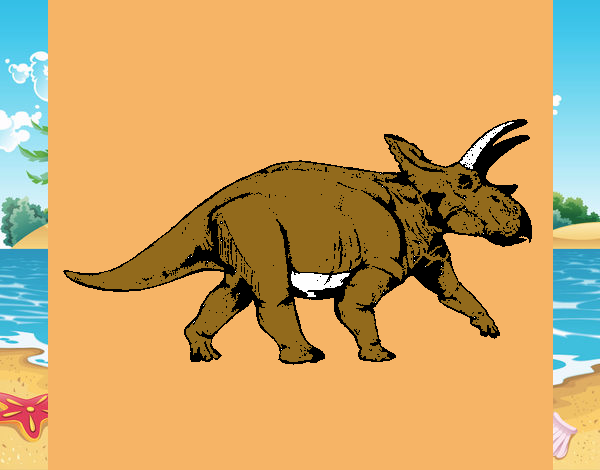 Dibujo Triceratops 1 pintado por sergiomesa