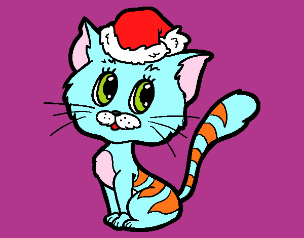 Un gato navideño