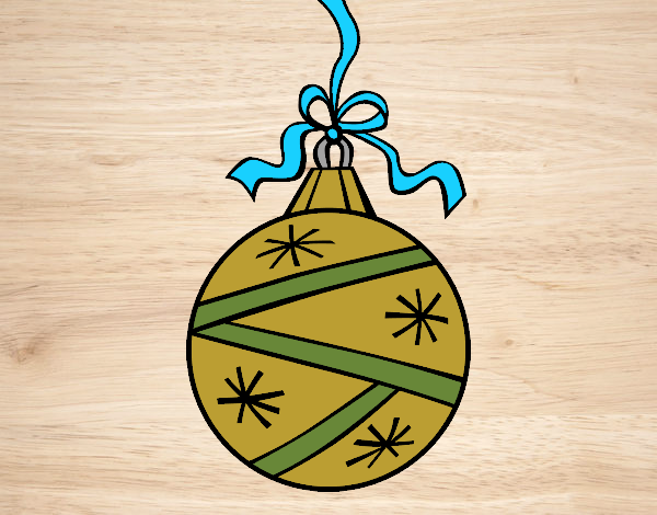 Dibujo Una bola de Navidad pintado por murano