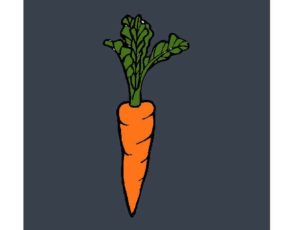 Dibujo zanahoria pintado por galoponcho