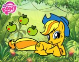 Dibujo Applejack y sus manzanas pintado por queyla