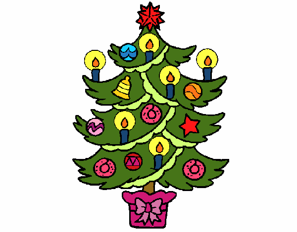 Árbol de navidad con velas