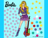 Dibujo Barbie rockera pintado por queyla