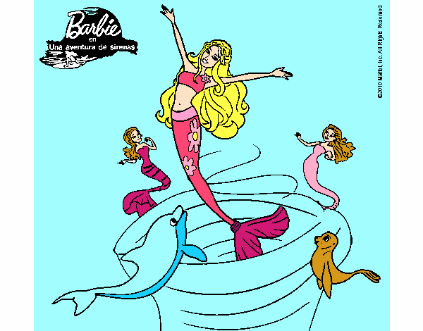 Barbie sirena contenta