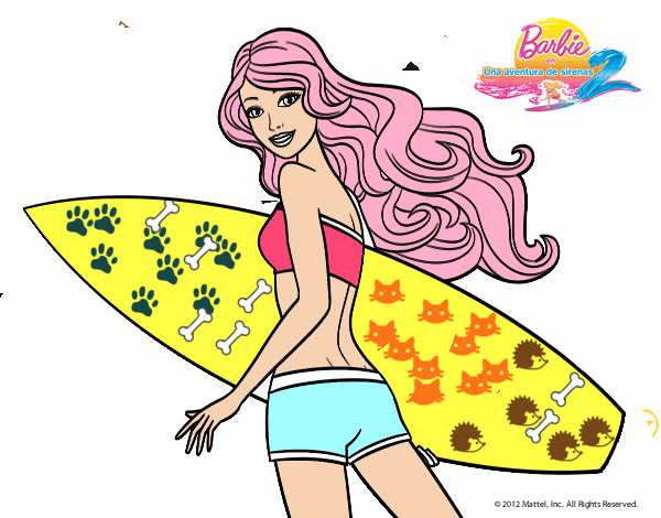 Barbie surfera