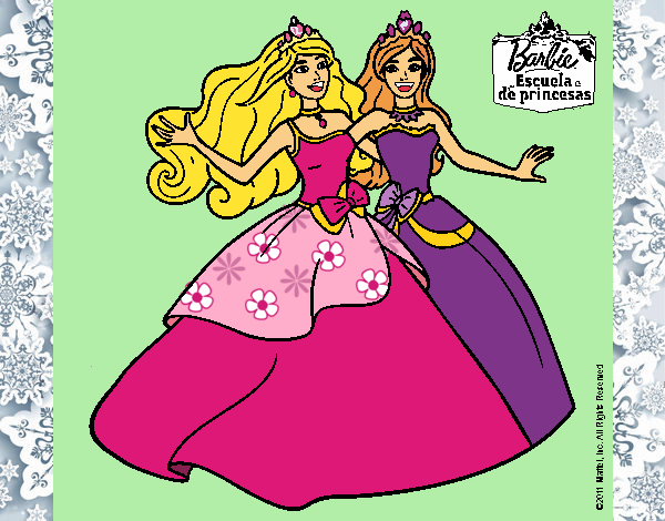 Barbie y su amiga súper felices