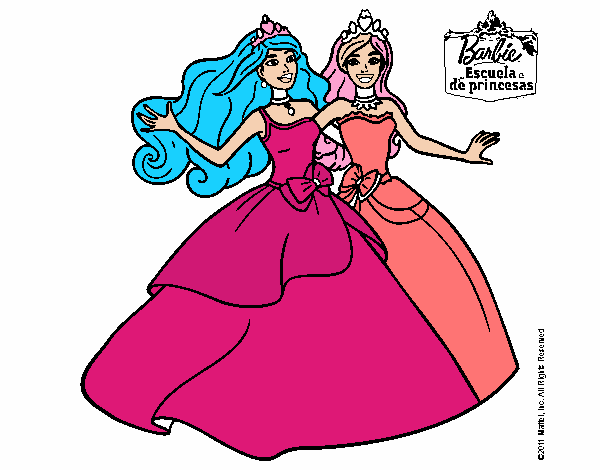 Barbie y su amiga súper felices