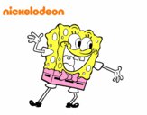 Dibujo Bob Esponja saludando pintado por xrami