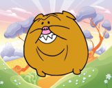 Dibujo Bulldog sonriendo pintado por zoemarcato