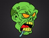 Dibujo Cabeza de zombi pintado por 30mayoale