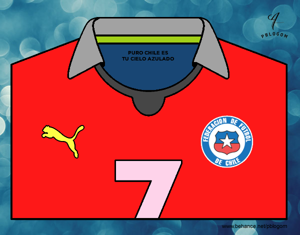 Camiseta del mundial de fútbol 2014 de Chile