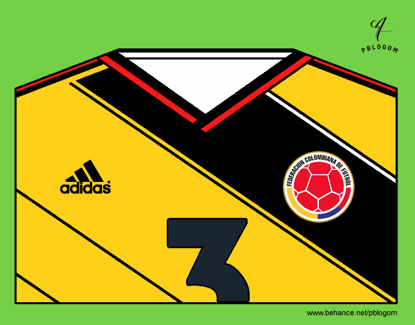 Camiseta del mundial de fútbol 2014 de Colombia