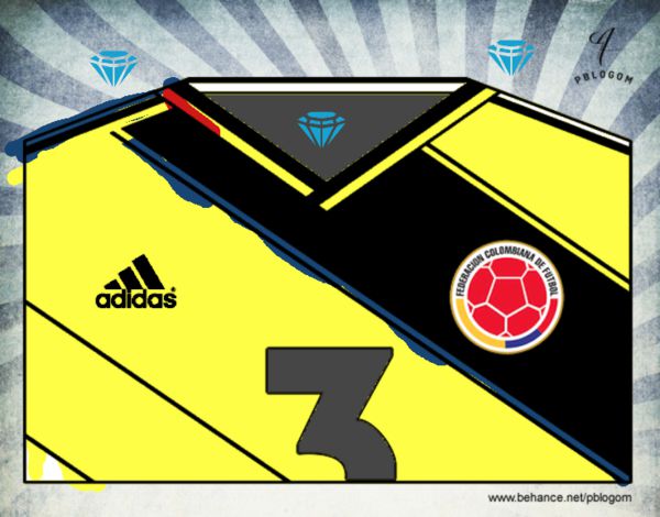 Camiseta del mundial de fútbol 2014 de Colombia