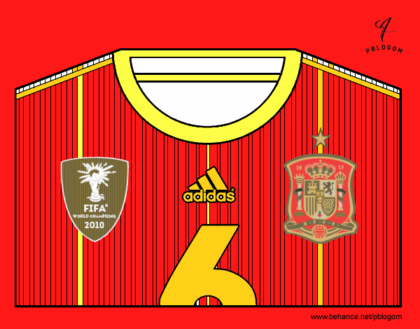 Camiseta del mundial de fútbol 2014 de España