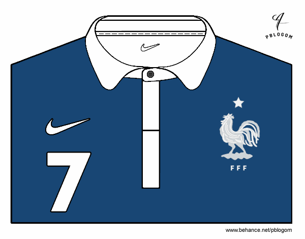 Camiseta del mundial de fútbol 2014 de Francia