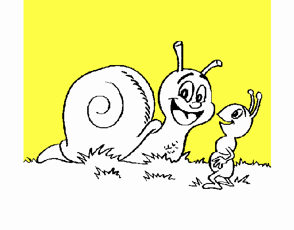 Caracol y hormiguita