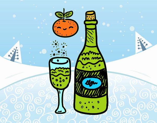 Copa de cava de Fin de Año