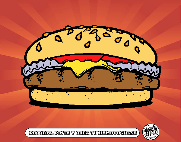 Dibujo Crea tu hamburguesa pintado por Danielana
