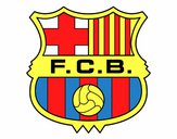 Dibujo Escudo del F.C. Barcelona pintado por jeah