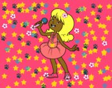 Estrella del pop cantando