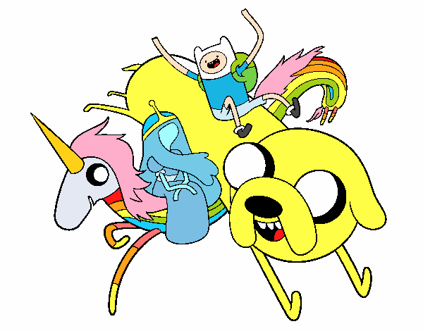 Finn y Jake con la Princesa Chicle