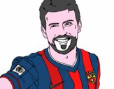 Dibujo Gerard Piqué pintado por seiy