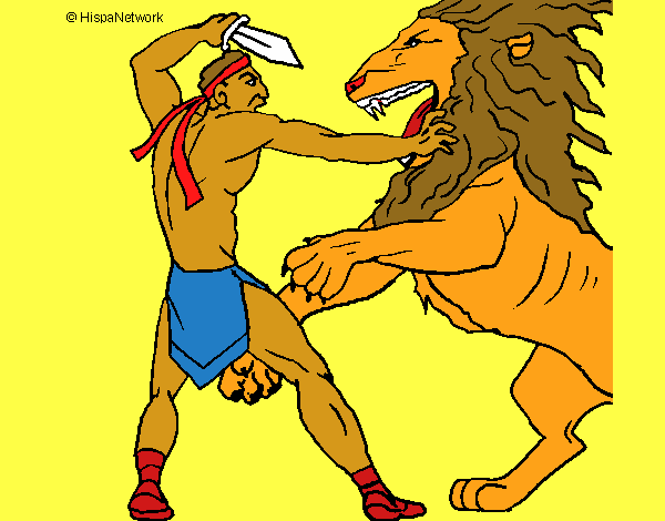 Gladiador contra león