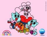 Gumball y amigos contentos