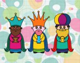 Dibujo Los 3 Reyes Magos pintado por andy2016