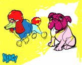 Dibujo Los perritos de Nancy pintado por yurle