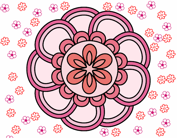 Dibujo Mandala de pétalos pintado por estherdupe